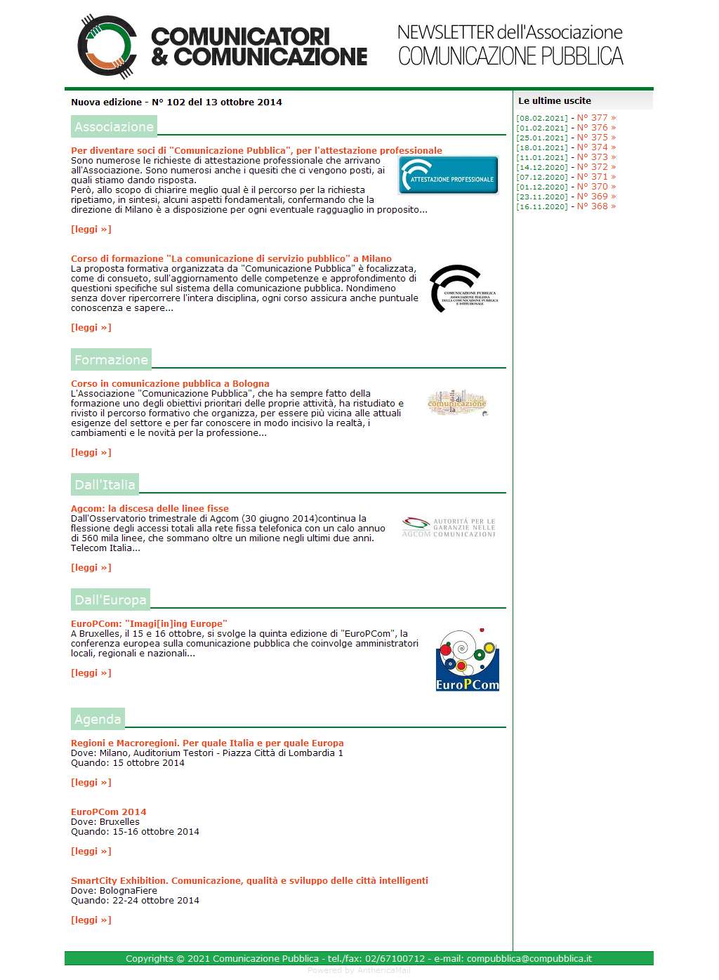 Comunicatori e Comunicazione n� 102 - 13 ottobre 2014